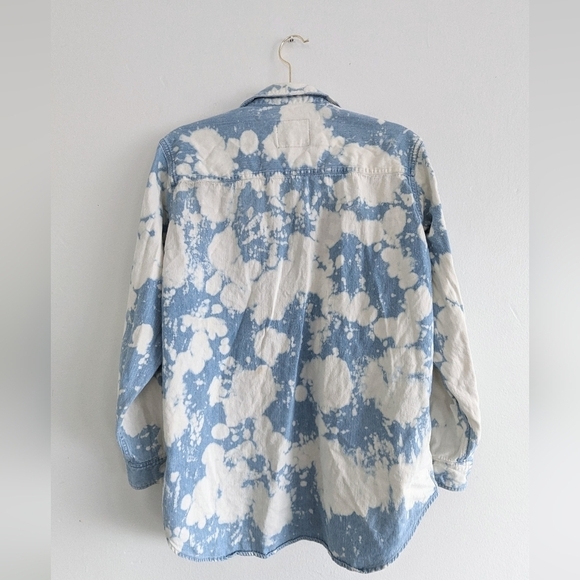 Rails Bleached Button Down Denim Shirt Size M Women's 90s Y2K - Picture 5 of 5